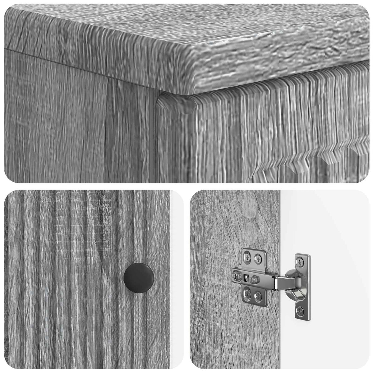 Bathroom Sink Cabinet EDE Grey Sonoma 59.5 x 31.5x 59 cm