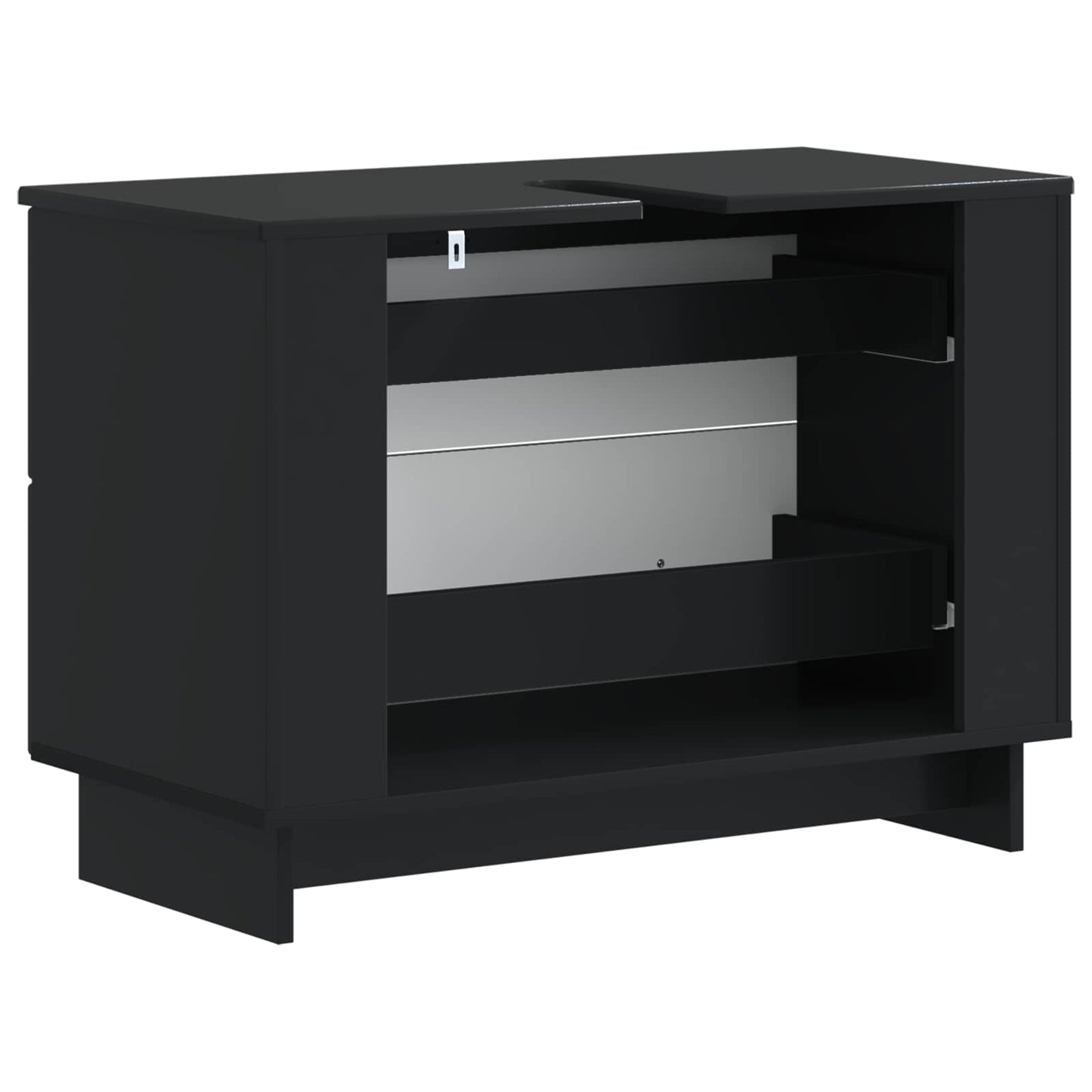 Bathroom Sink Cabinet EDE Black 82 x 41x 59 cm Engineered Wood