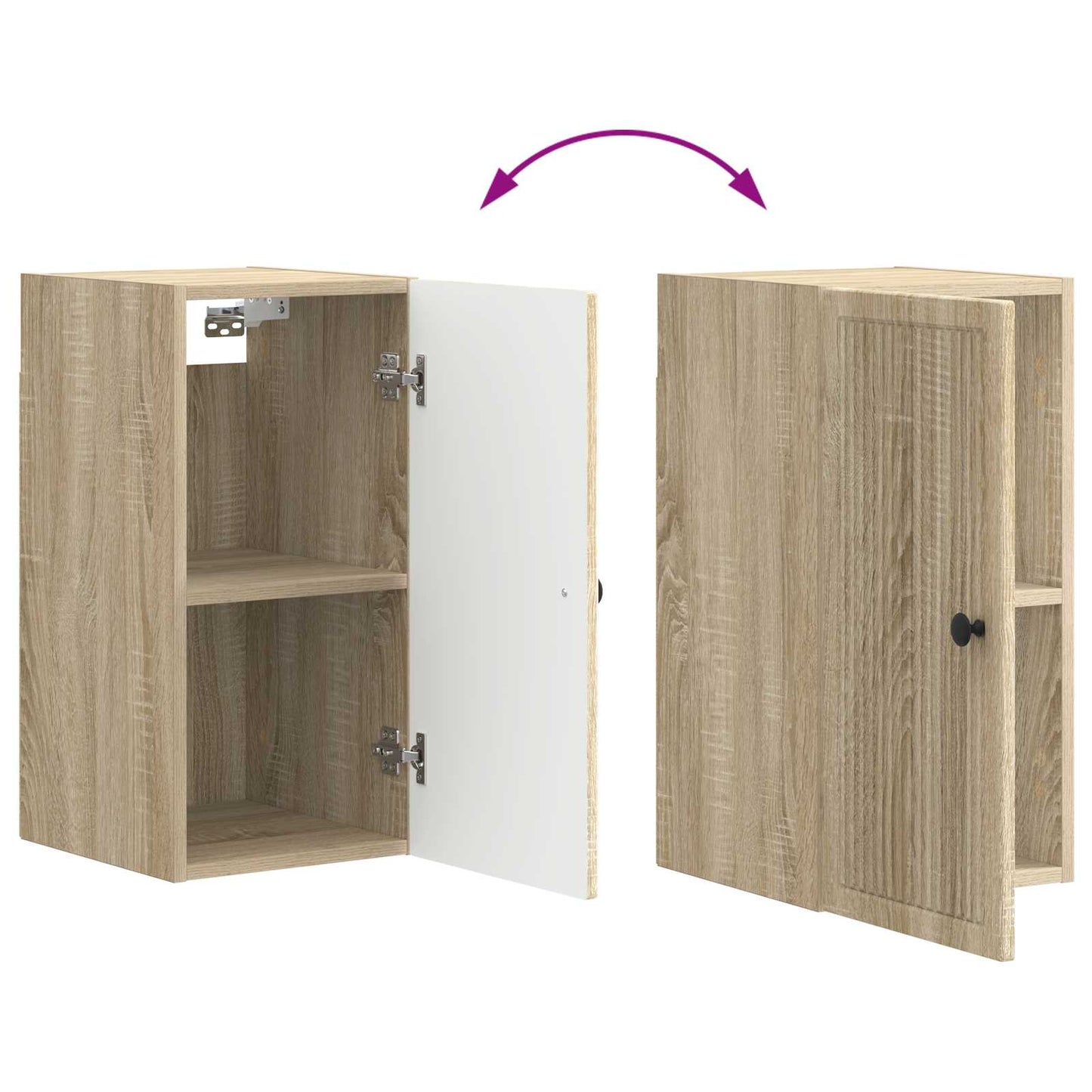 Bathroom Wall Cabinet EDE Sonoma Oak 30 x 31 x 59 cm