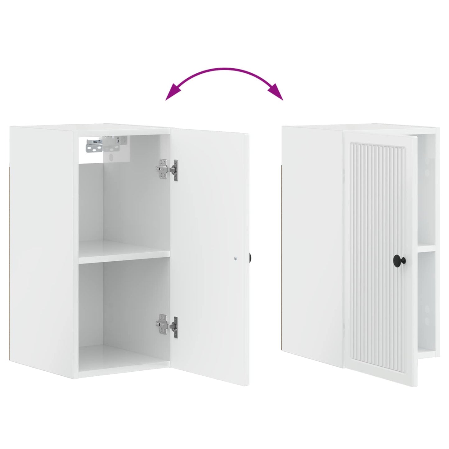 Bathroom Wall Cabinet EDE High Gloss White 30 x 31 x 59 cm