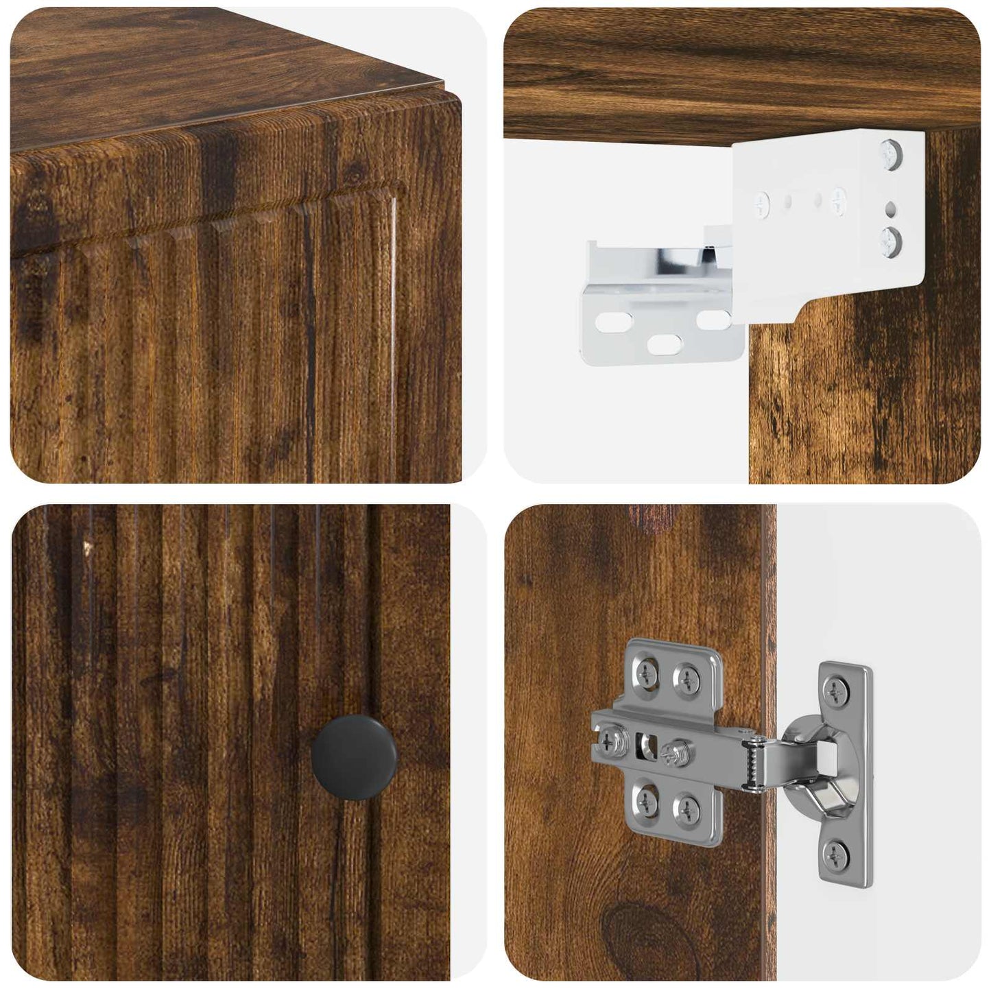 Bathroom Wall Cabinet EDE Smoked Oak 30 x 31 x 59 cm