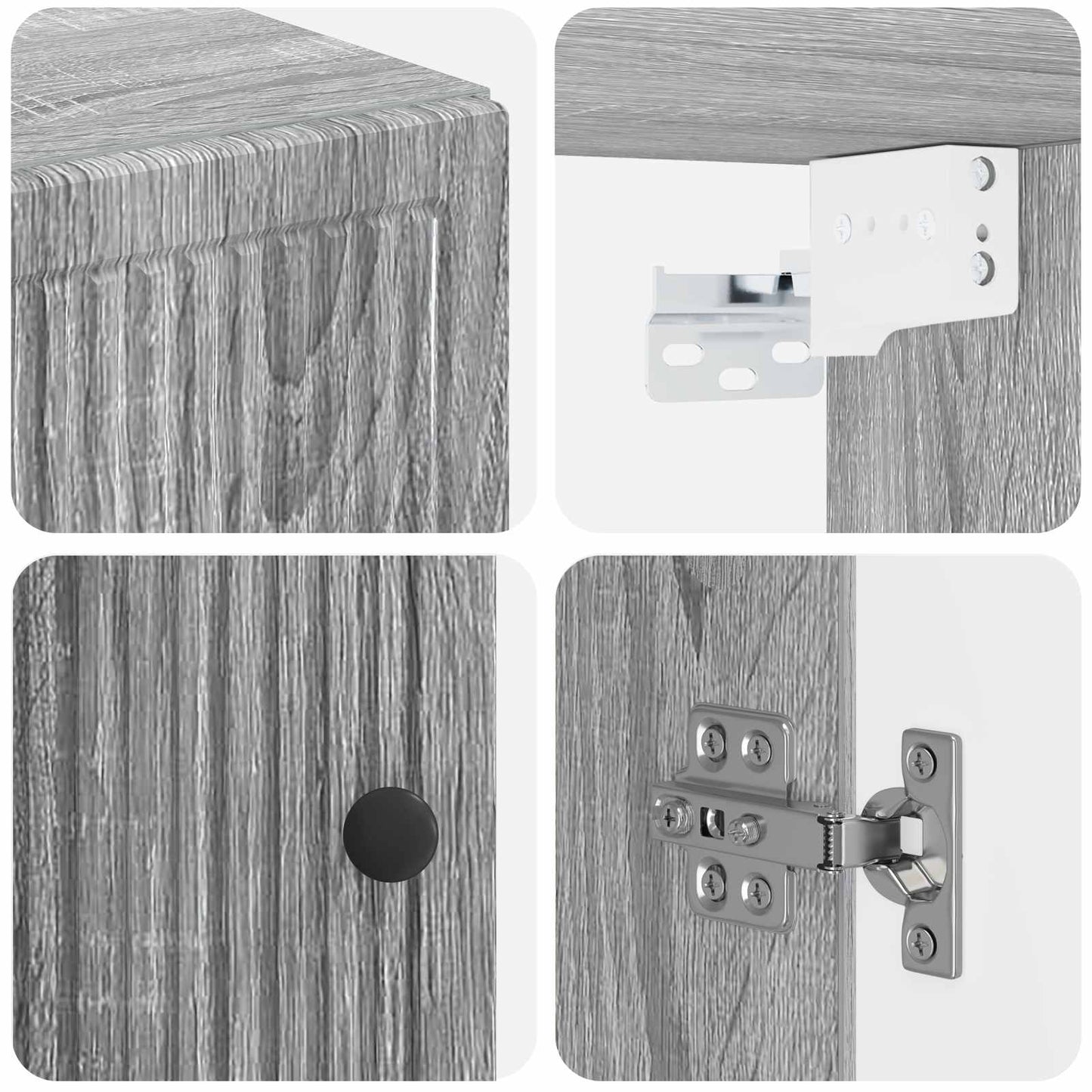 Bathroom Wall Cabinet EDE Grey Sonoma 30 x 31 x 59 cm