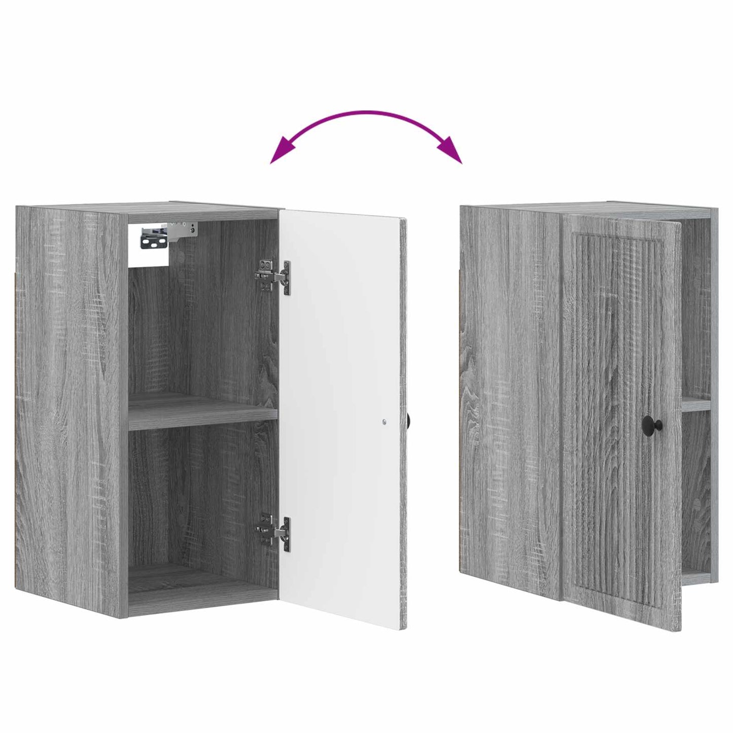 Bathroom Wall Cabinet EDE Grey Sonoma 30 x 31 x 59 cm