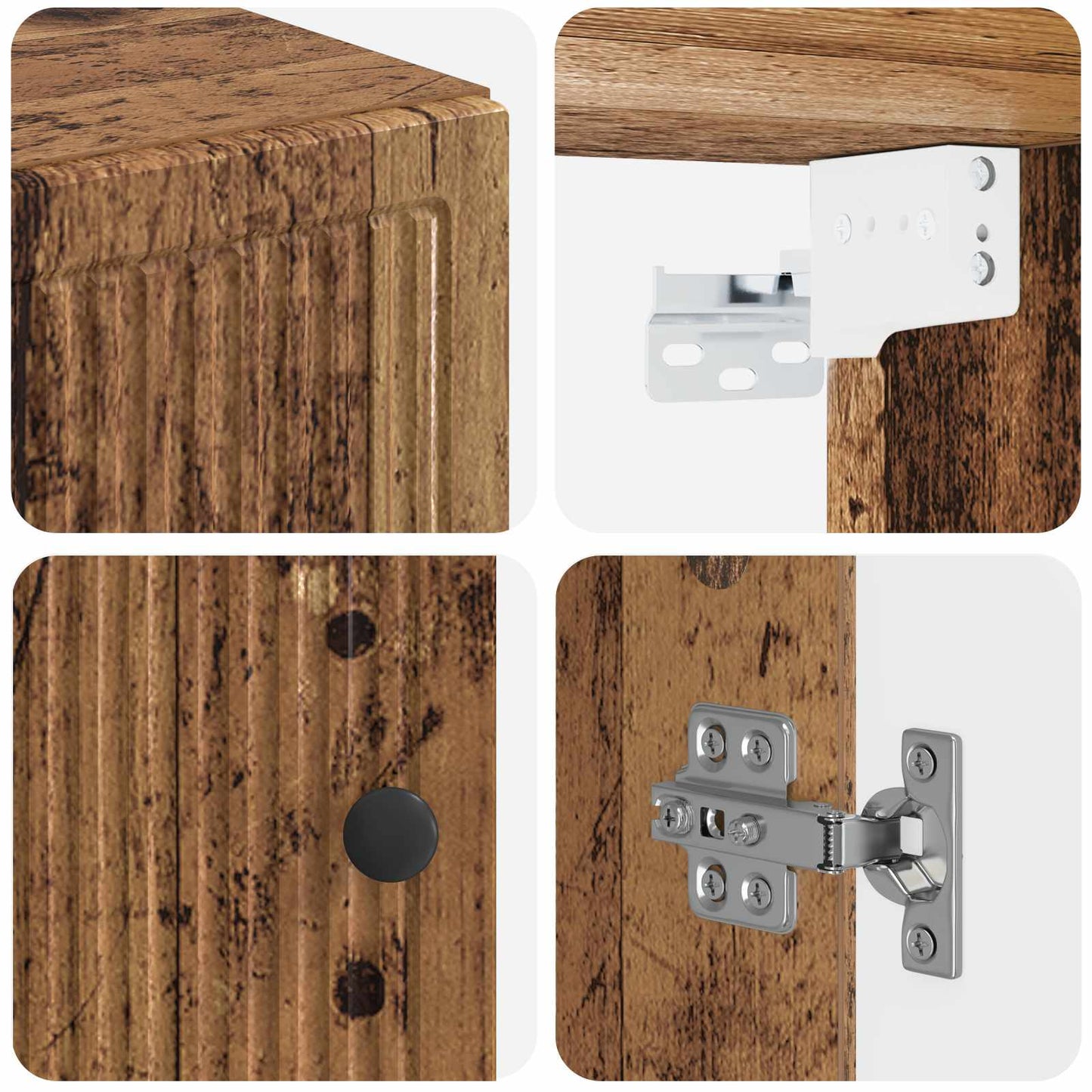Bathroom Wall Cabinet EDE Old Wood 30 x 31 x 59 cm