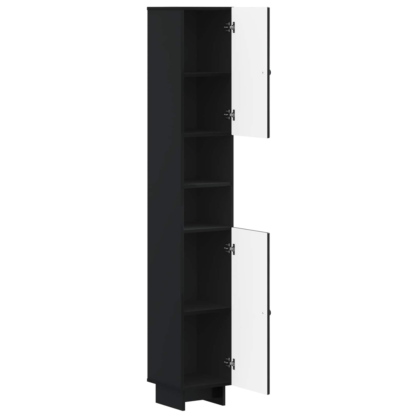 Bathroom Cabinet with Open Shelf EDE Black 30 x 31 x 190 cm