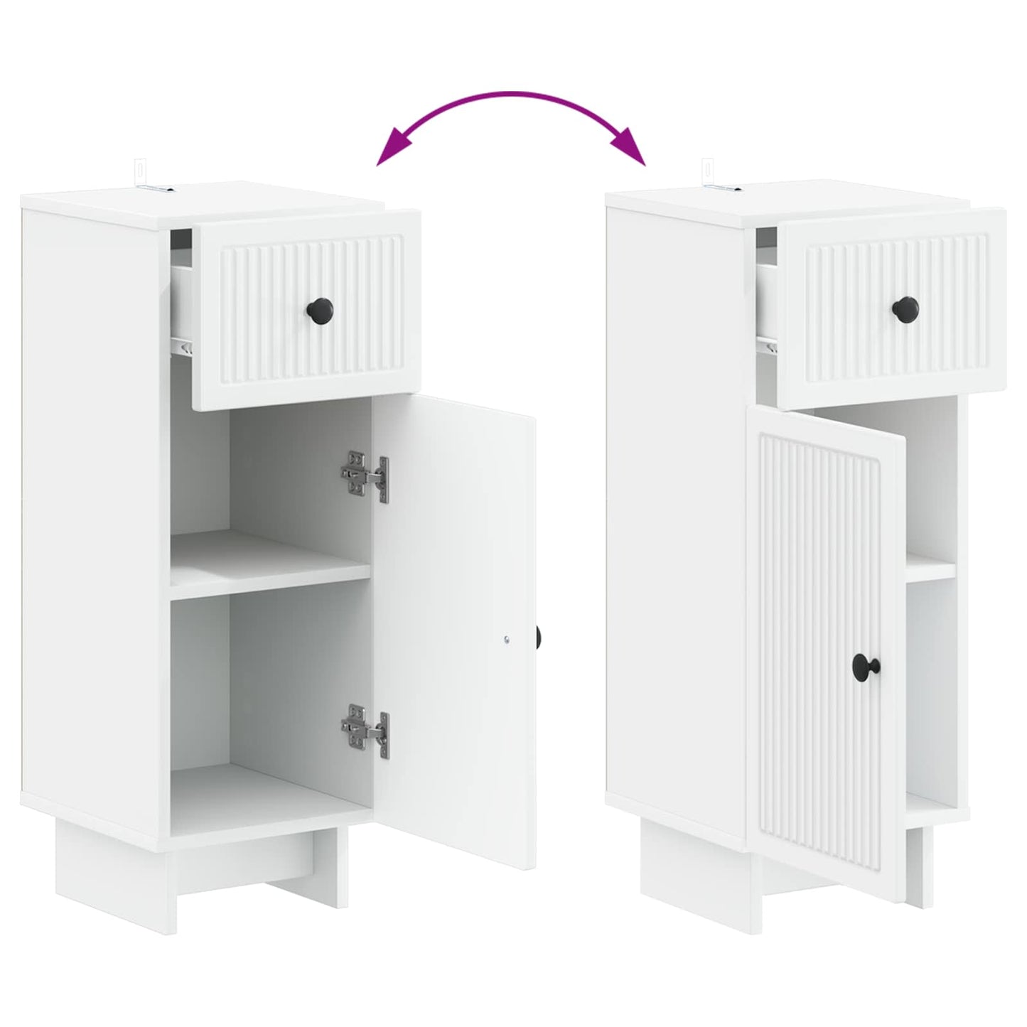 Bathroom Storage Cainet EDE White 30 x 31 x 80 cm