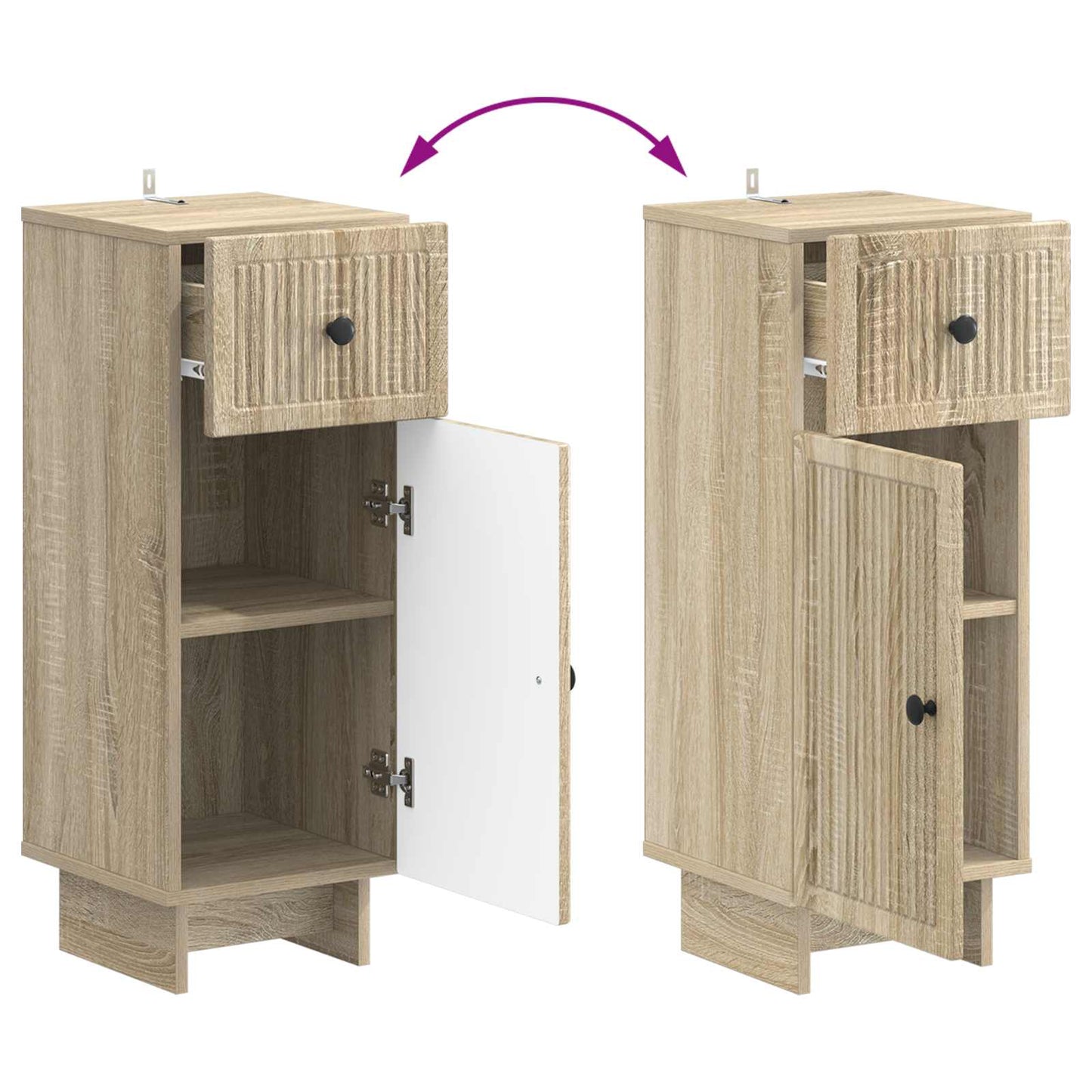 Bathroom Storage Cainet EDE Sonoma Oak 30 x 31 x 80 cm