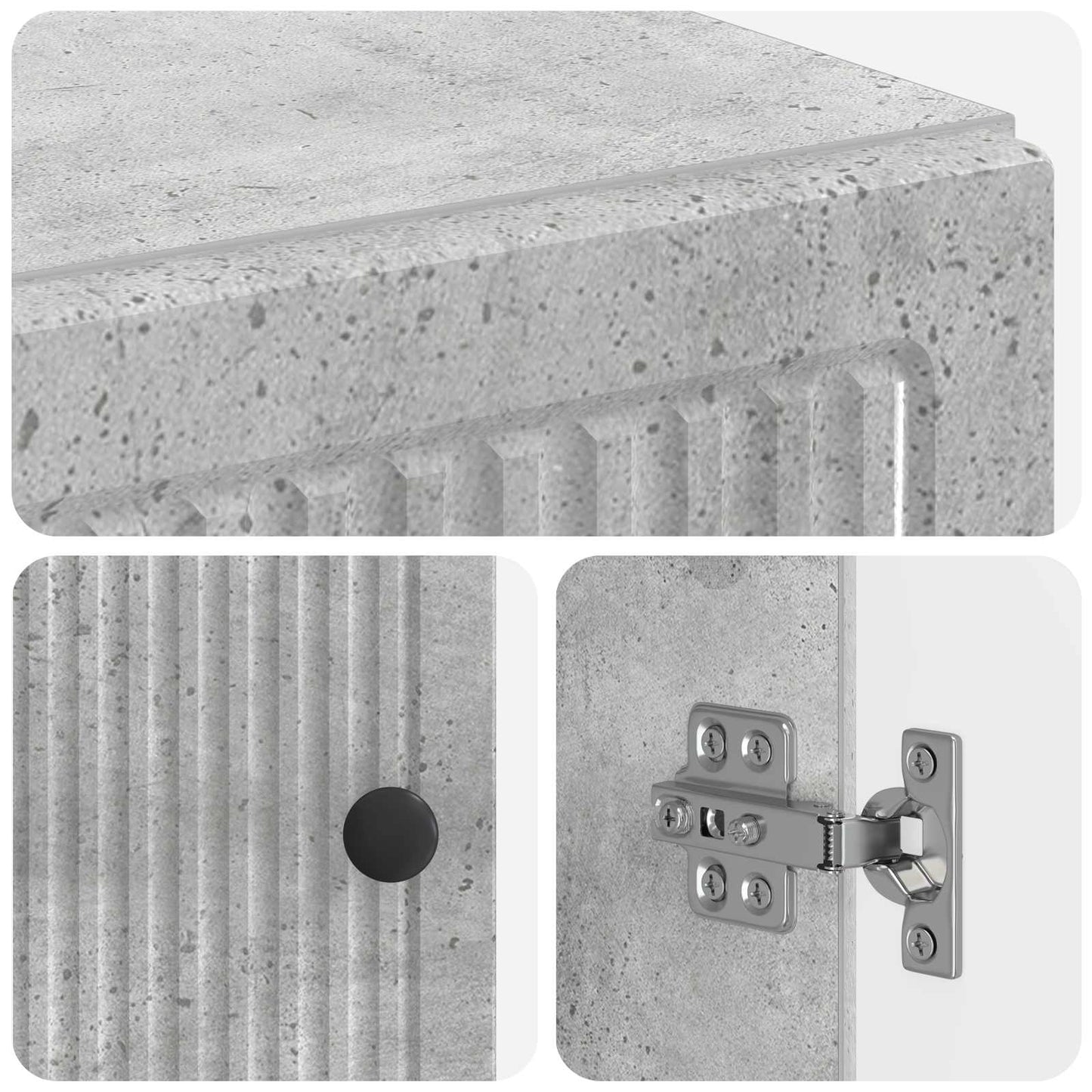 Bathroom Storage Cainet EDE Concrete Grey 30 x 31 x 80 cm