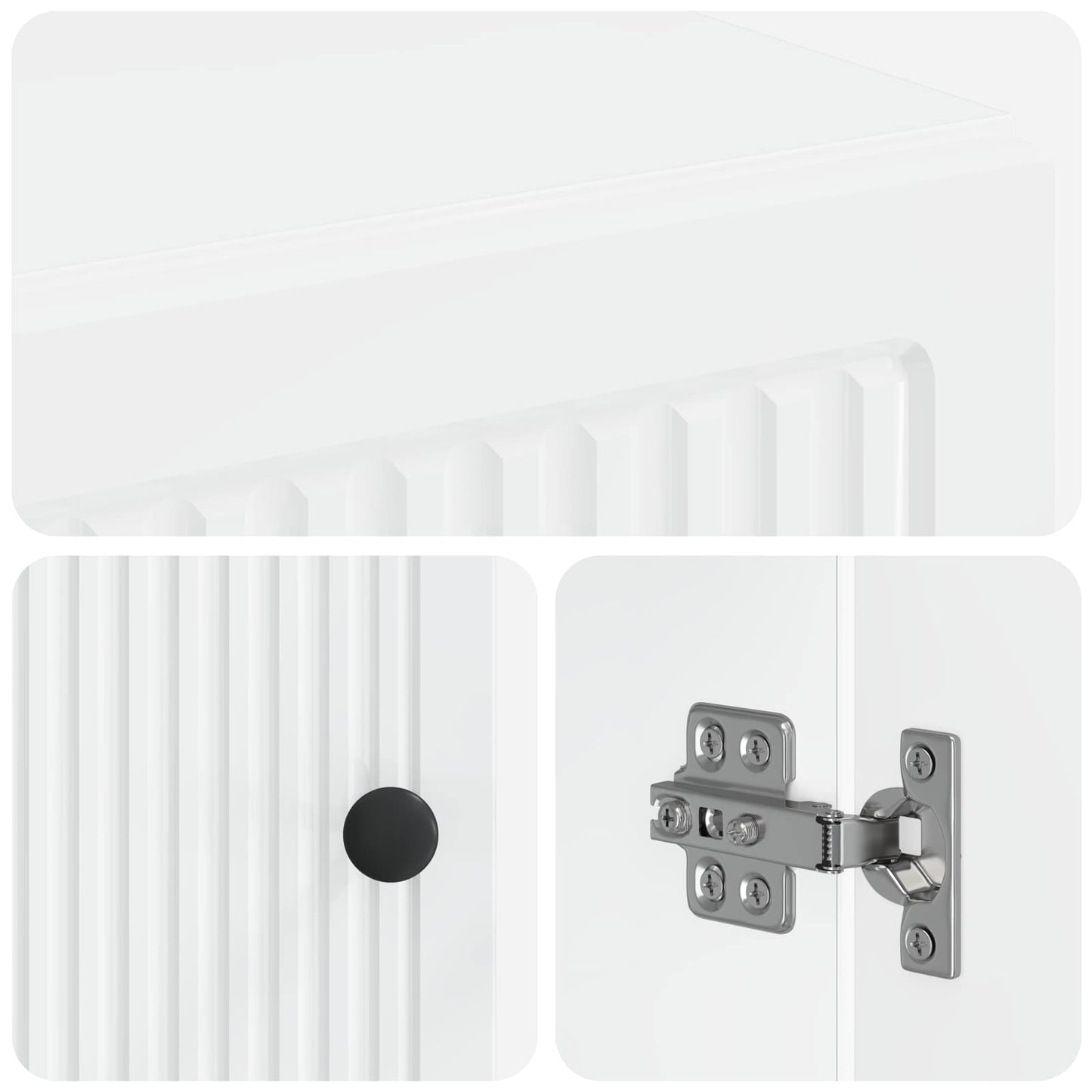 Bathroom Storage Cainet EDE High Gloss White 30 x 31 x 80 cm