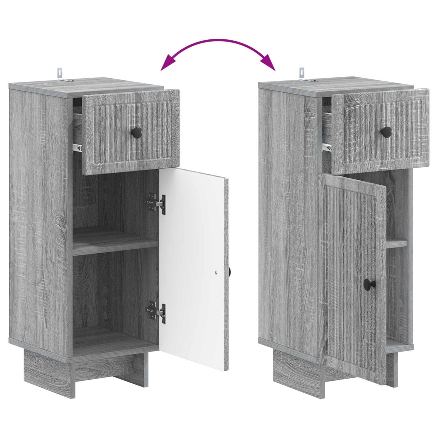Bathroom Storage Cainet EDE Grey Sonoma 30 x 31 x 80 cm