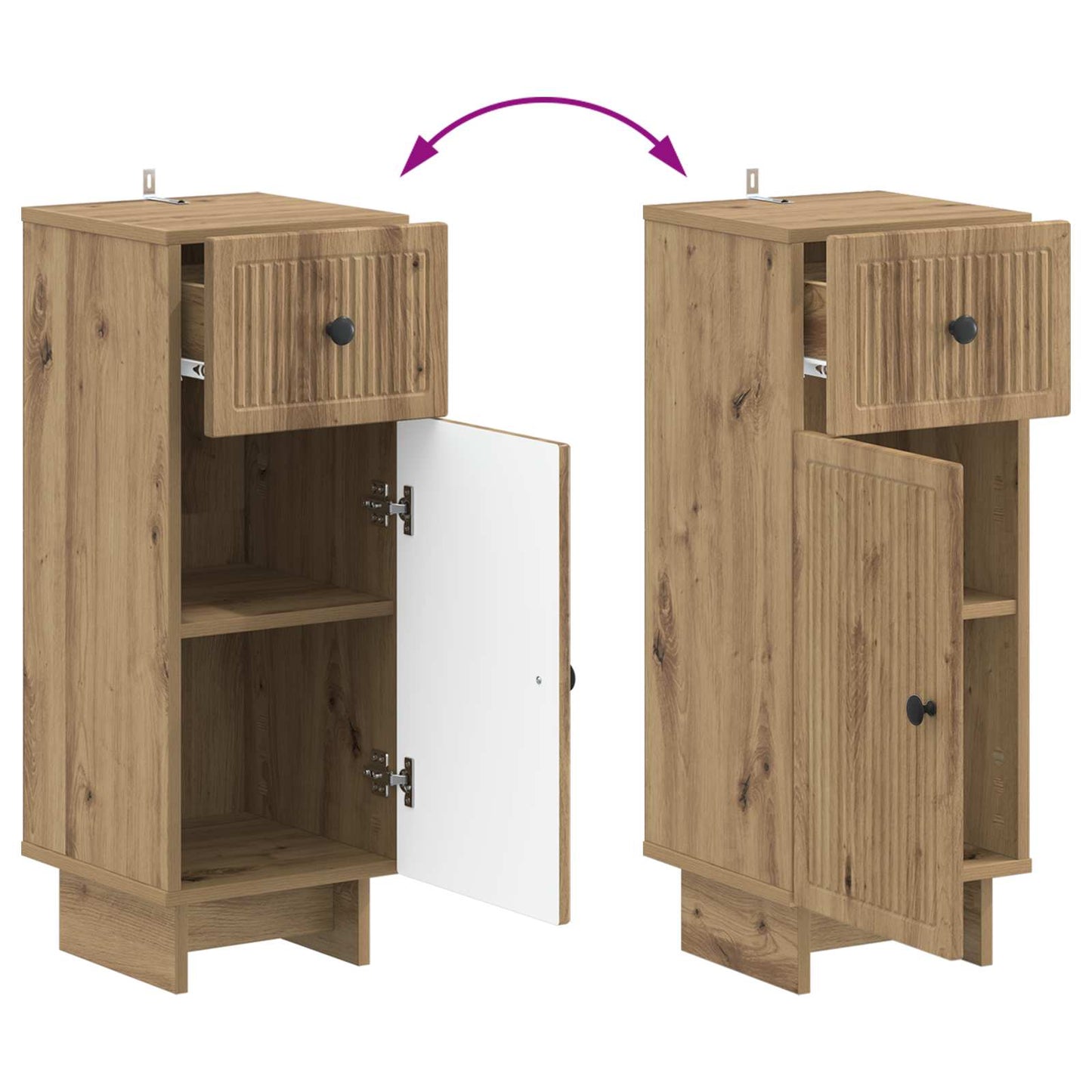 Bathroom Storage Cainet EDE Artisan Oak 30 x 31 x 80 cm