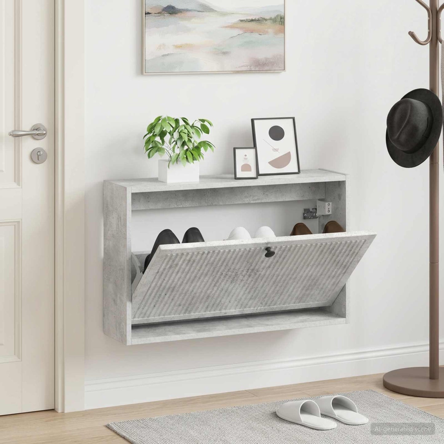 Wall-Mounted Shoe Cabinet EDE 71 x 17 x 43 cm Engineered Wood