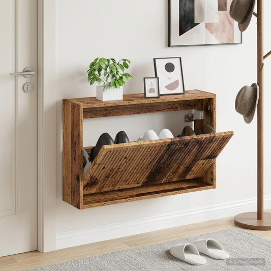 Wall-Mounted Shoe Cabinet EDE 71 x 17 x 43 cm Engineered Wood