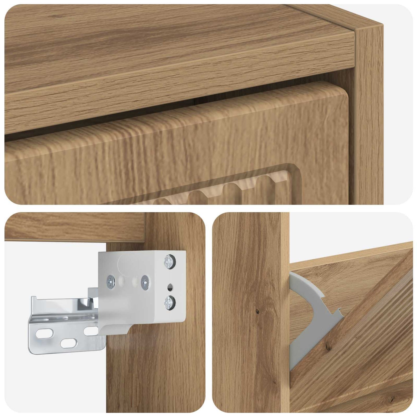 Wall-Mounted Shoe Cabinet EDE 71 x 17 x 43 cm Engineered Wood
