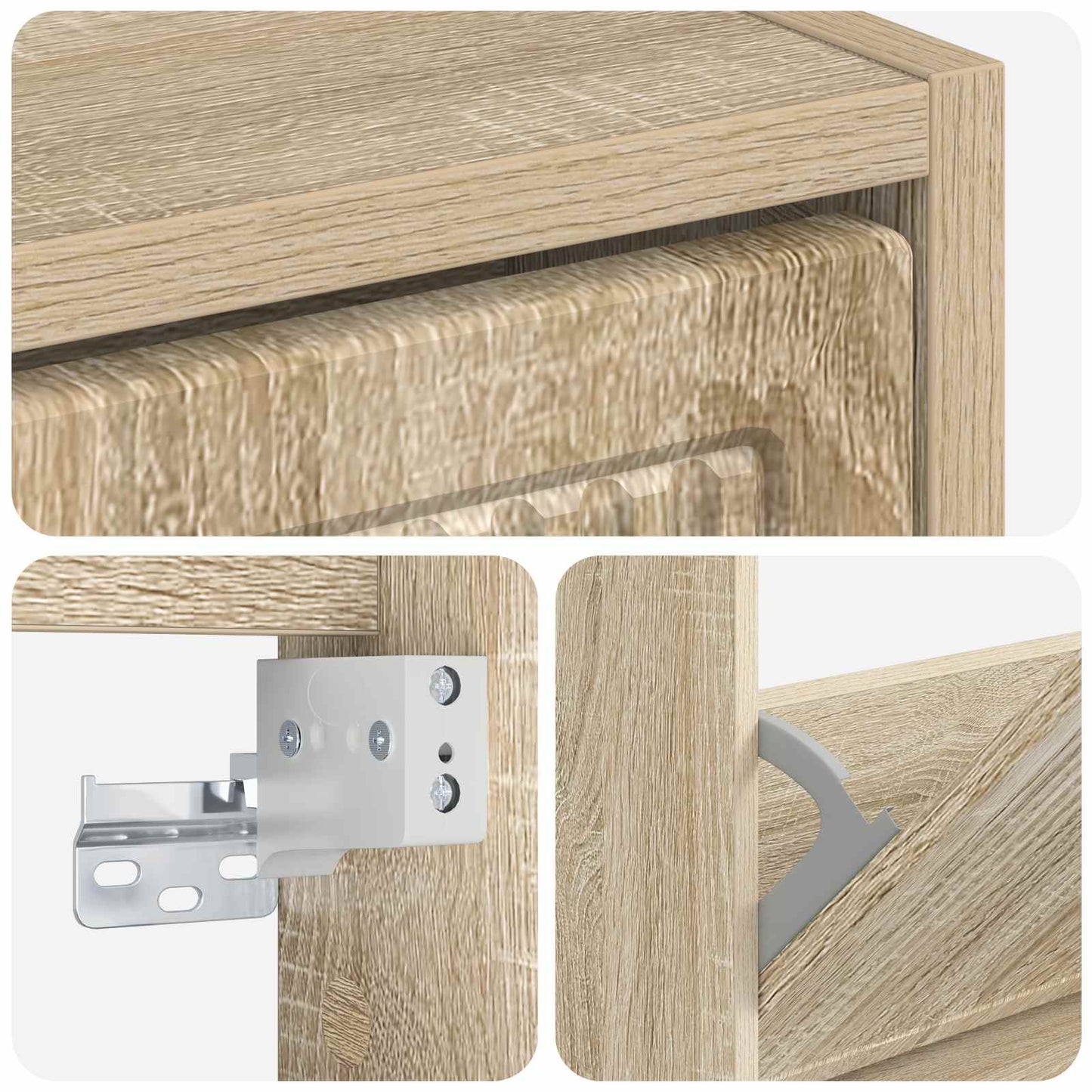 Wall-Mounted Shoe Cabinet EDE 71 x 17 x 86 cm Engineered Wood