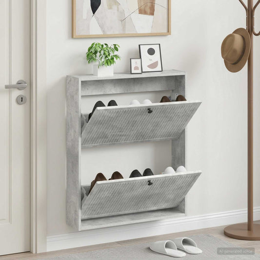 Wall-Mounted Shoe Cabinet EDE 71 x 17 x 86 cm Engineered Wood