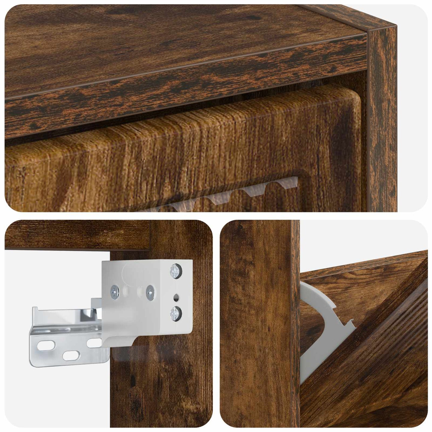 Wall-Mounted Shoe Cabinet EDE 71 x 17 x 86 cm Engineered Wood