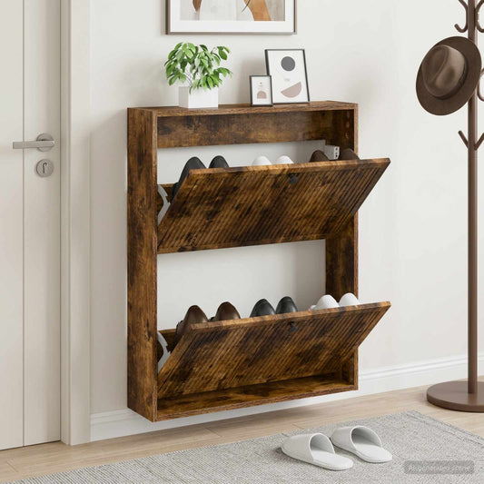 Wall-Mounted Shoe Cabinet EDE 71 x 17 x 86 cm Engineered Wood