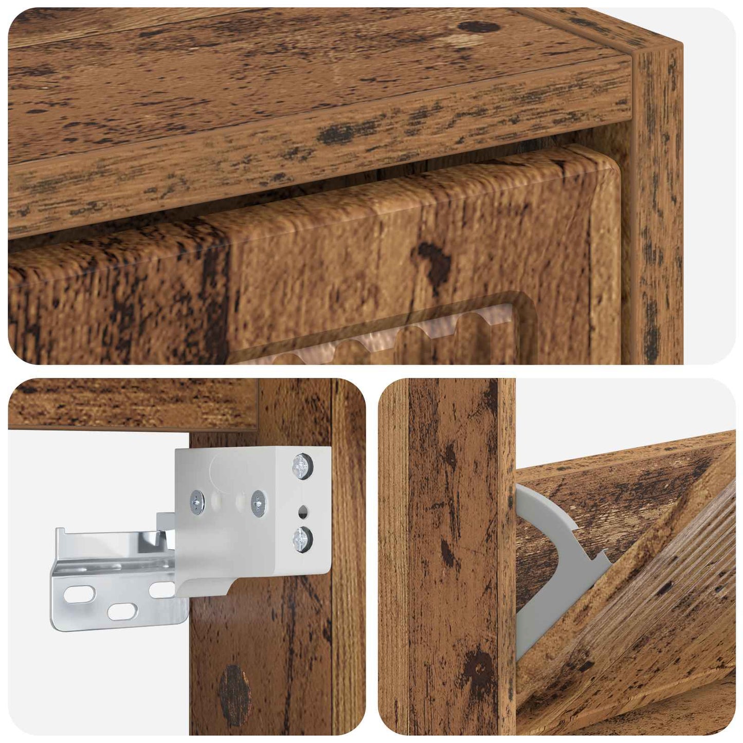 Wall-Mounted Shoe Cabinet EDE 71 x 17 x 86 cm Engineered Wood