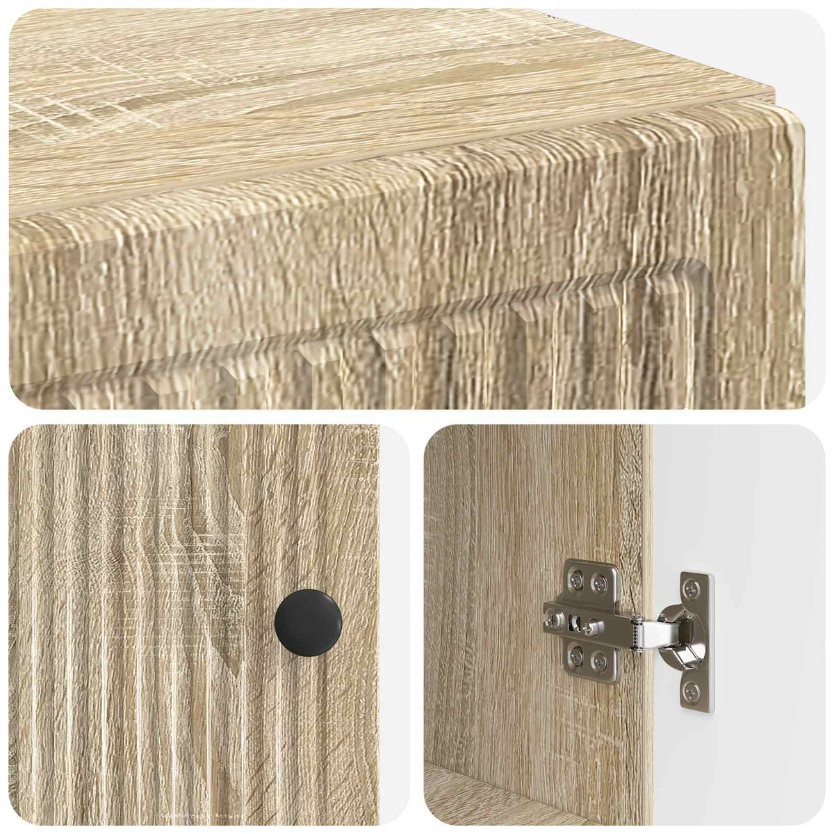 Shoe Cabinet EDE 59.5 x 39.5 x 90 cm Engineered Wood Sonoma Oak