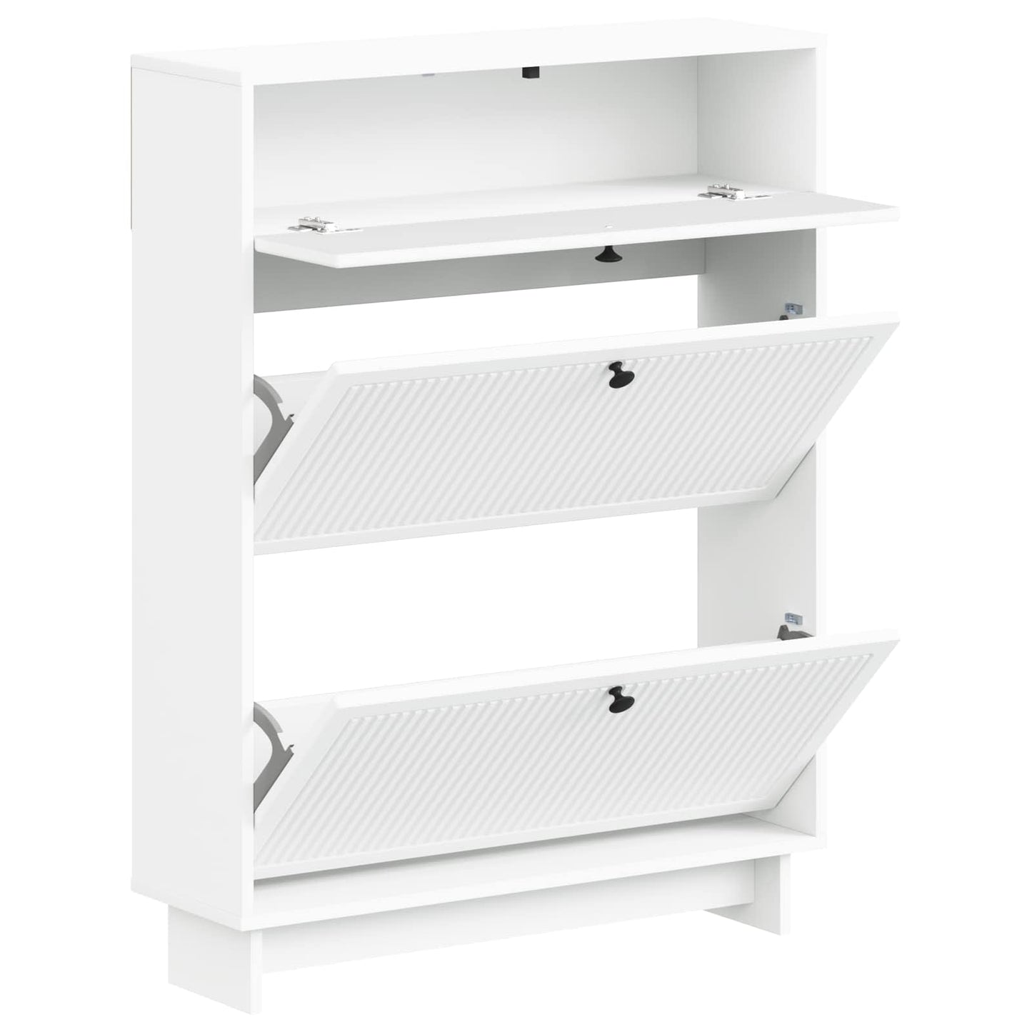 Shoe Cabinet EDE 78 x 24 x 103 cm Engineered Wood White