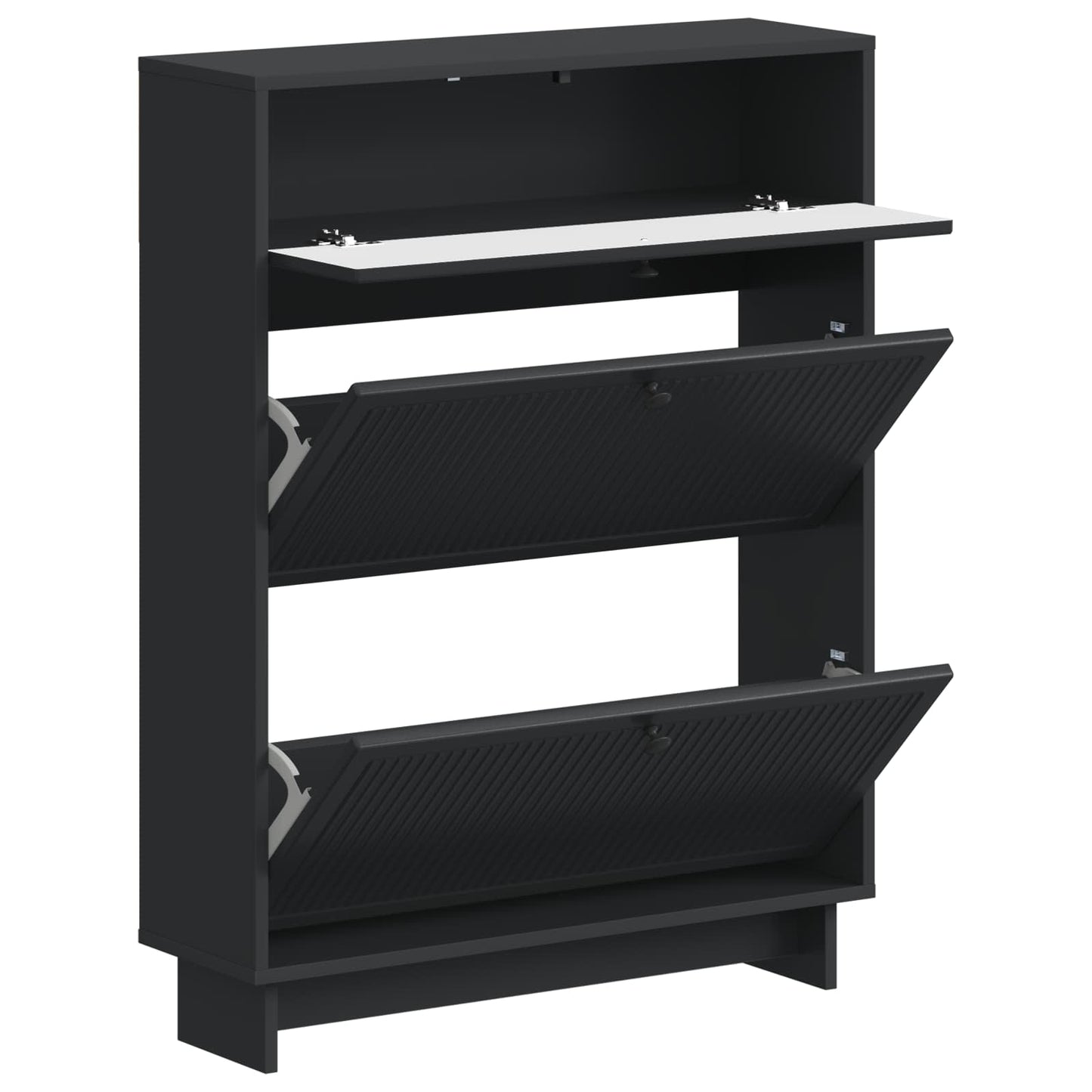 Shoe Cabinet EDE 78 x 24 x 103 cm Engineered Wood Black