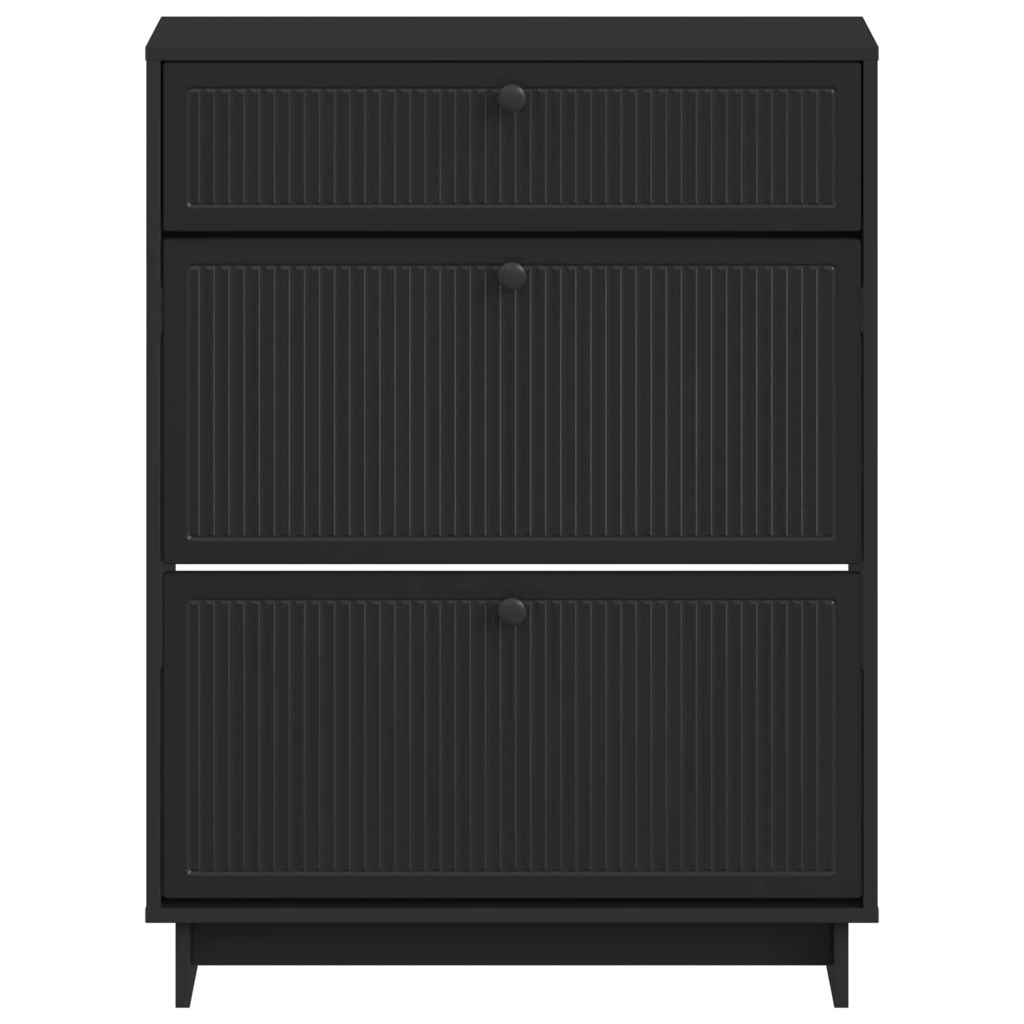 Shoe Cabinet EDE 78 x 24 x 103 cm Engineered Wood Black