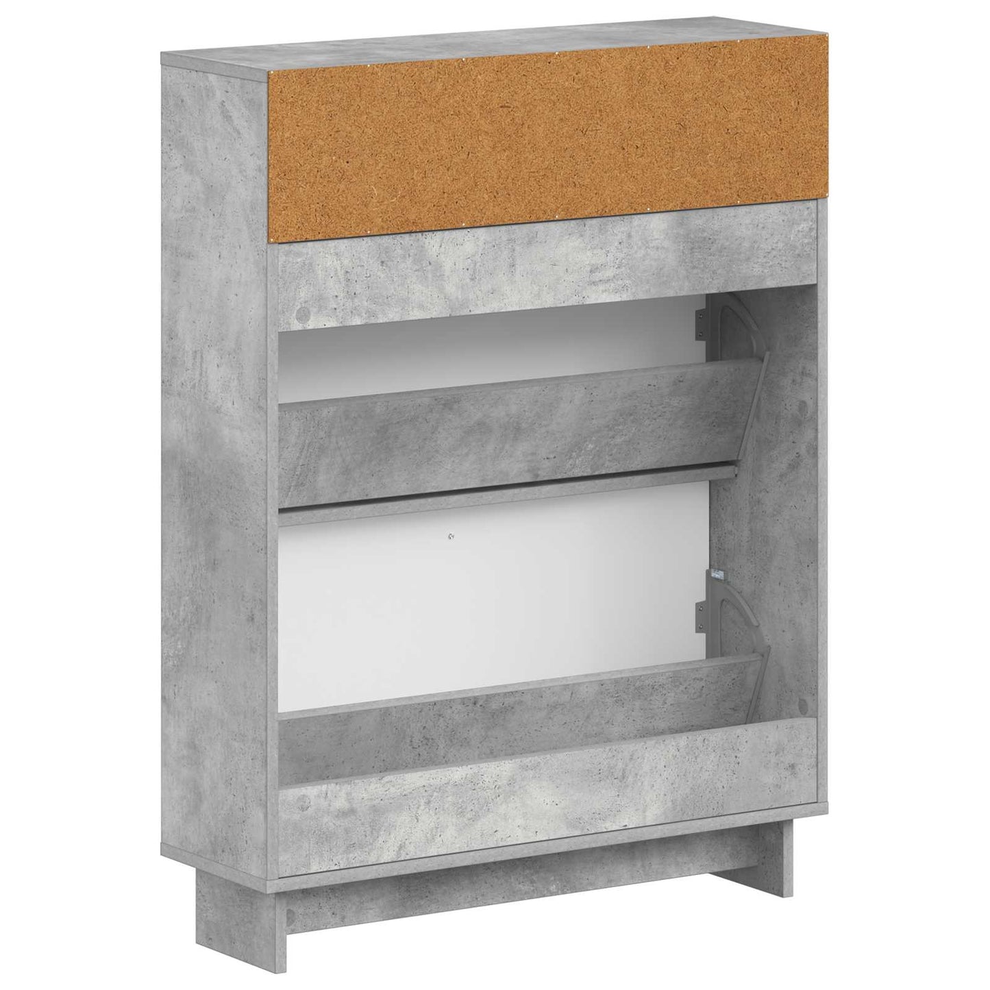 Shoe Cabinet EDE 78 x 24 x 103 cm Engineered Wood Concrete Grey