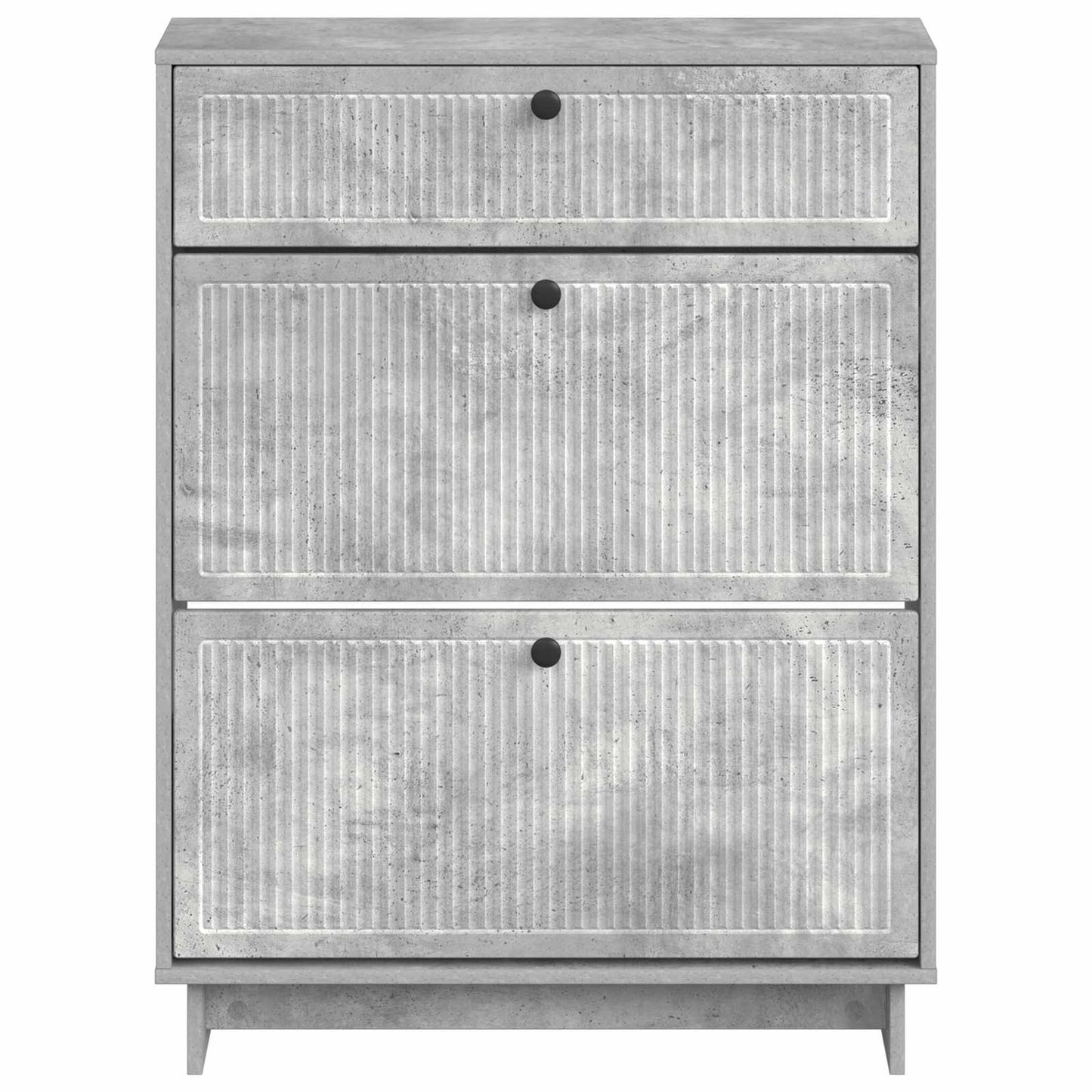 Shoe Cabinet EDE 78 x 24 x 103 cm Engineered Wood Concrete Grey