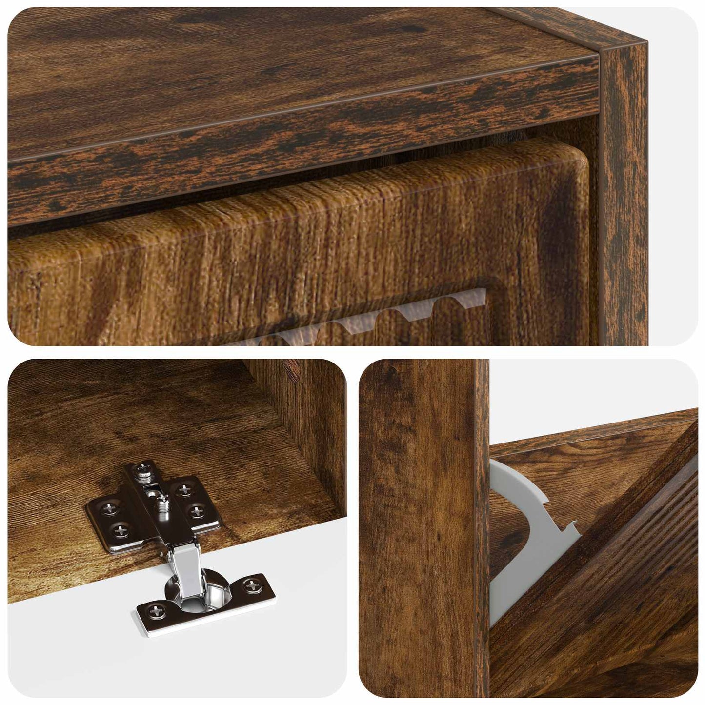 Shoe Cabinet EDE 78 x 24 x 103 cm Engineered Wood Smoked Oak