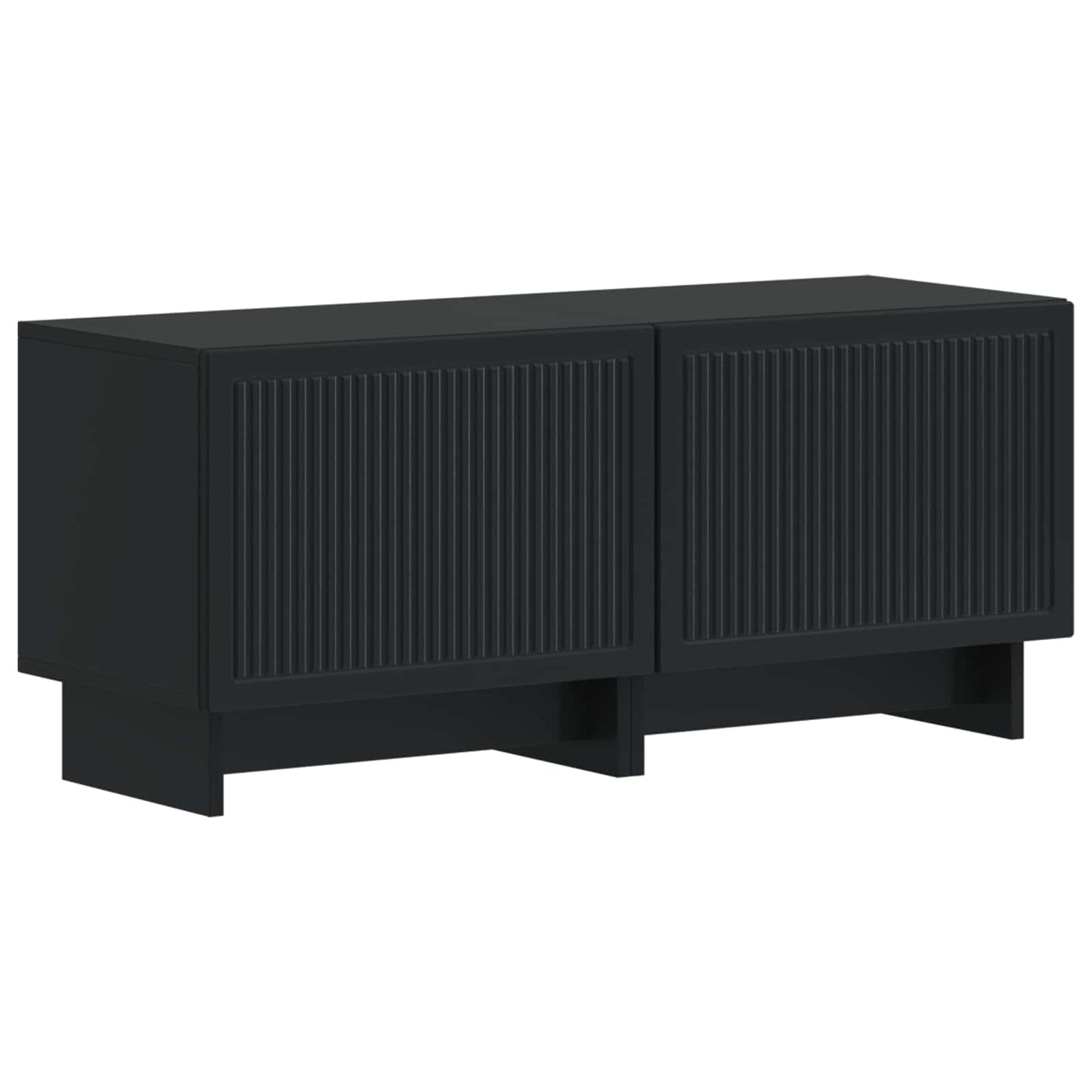 TV Cabinet Black Engineered Wood