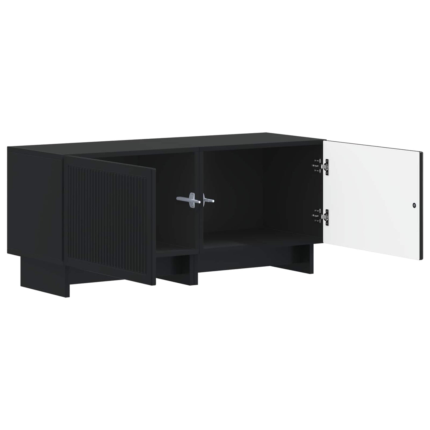 TV Cabinet Black Engineered Wood