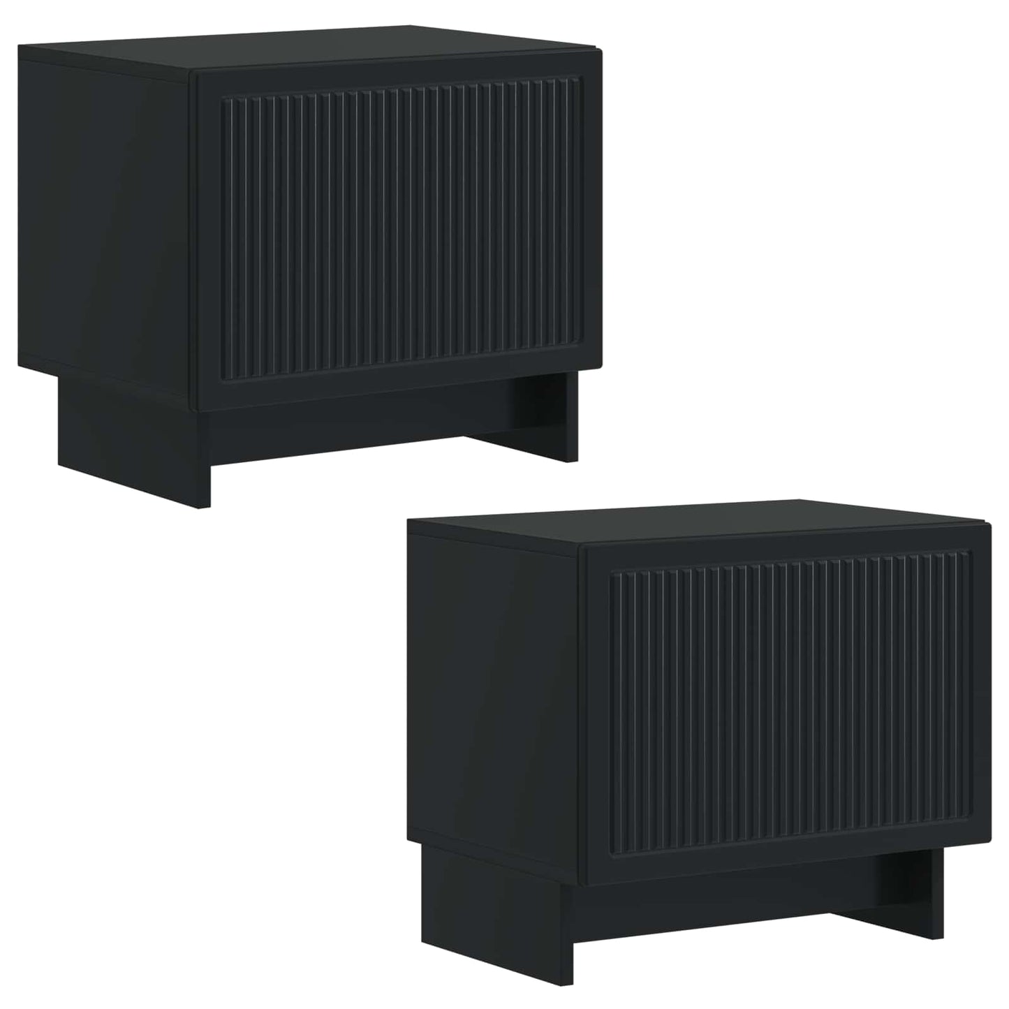TV Cabinet Black Engineered Wood