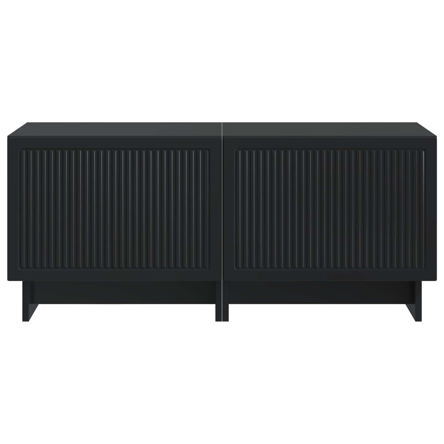 TV Cabinet Black Engineered Wood
