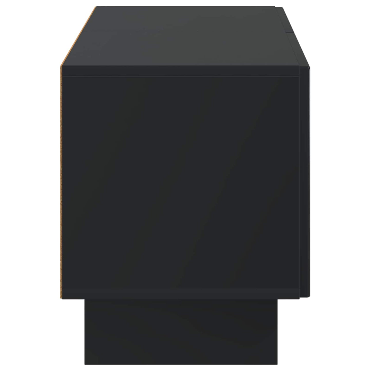 TV Cabinet Black Engineered Wood