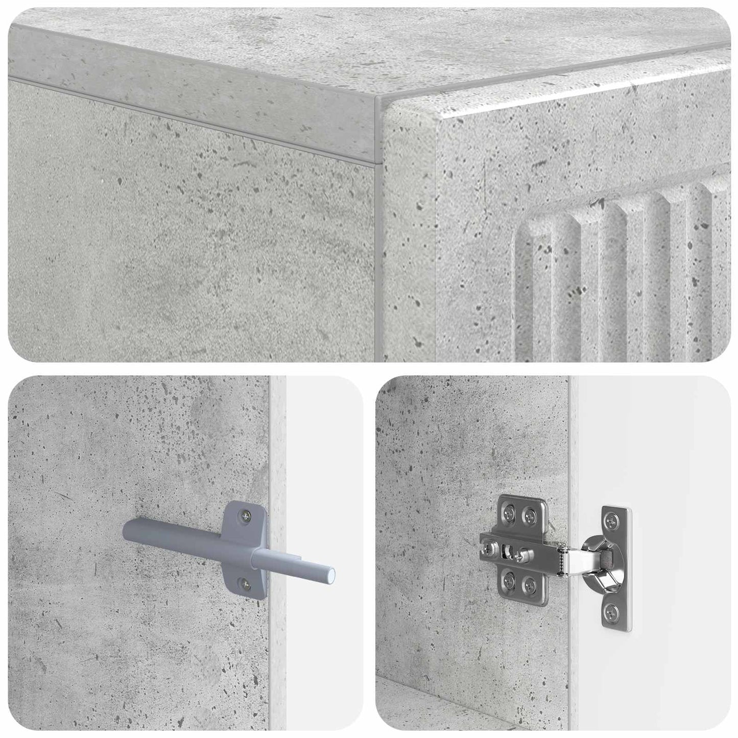 TV Cabinet Concrete Grey Engineered Wood
