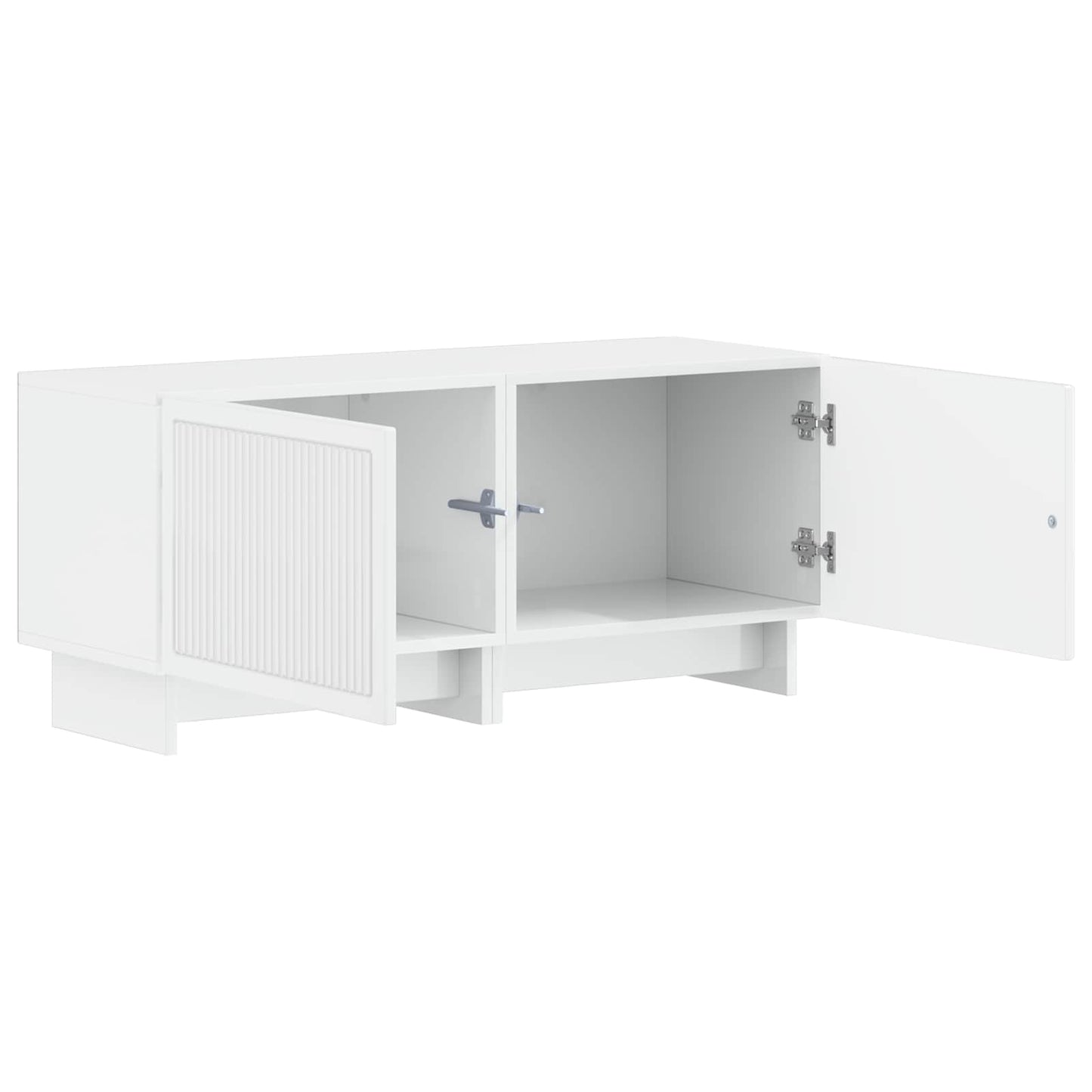 TV Cabinet High Gloss White Engineered Wood