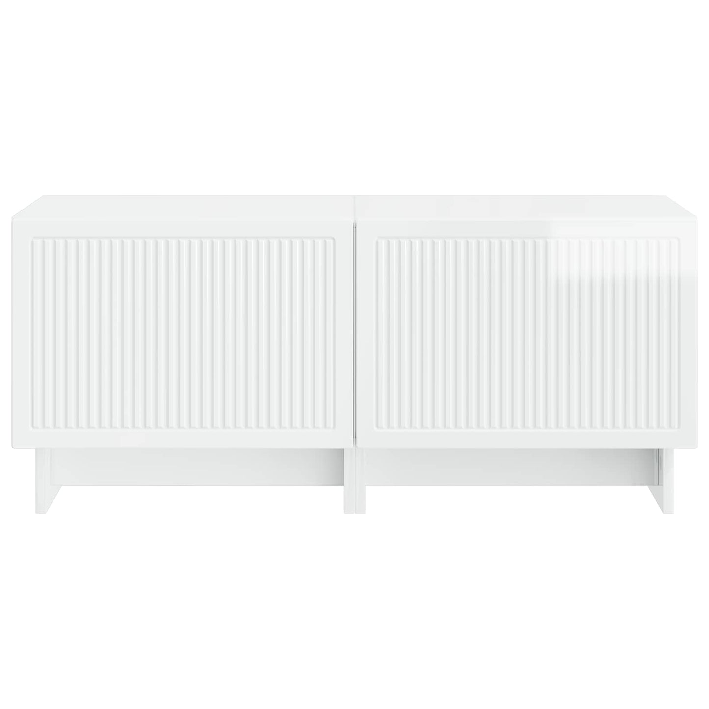 TV Cabinet High Gloss White Engineered Wood
