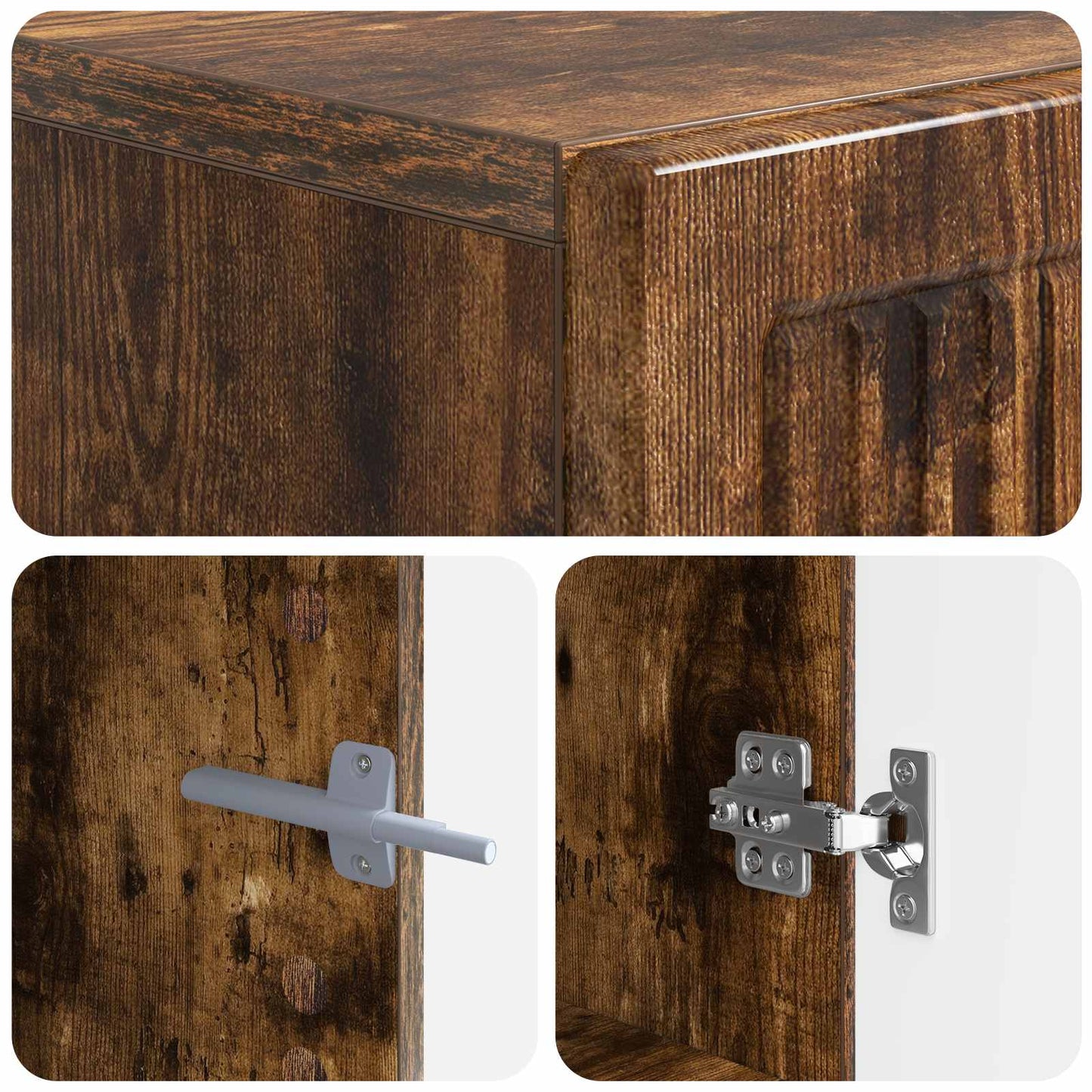 TV Cabinet Smoked Oak Engineered Wood