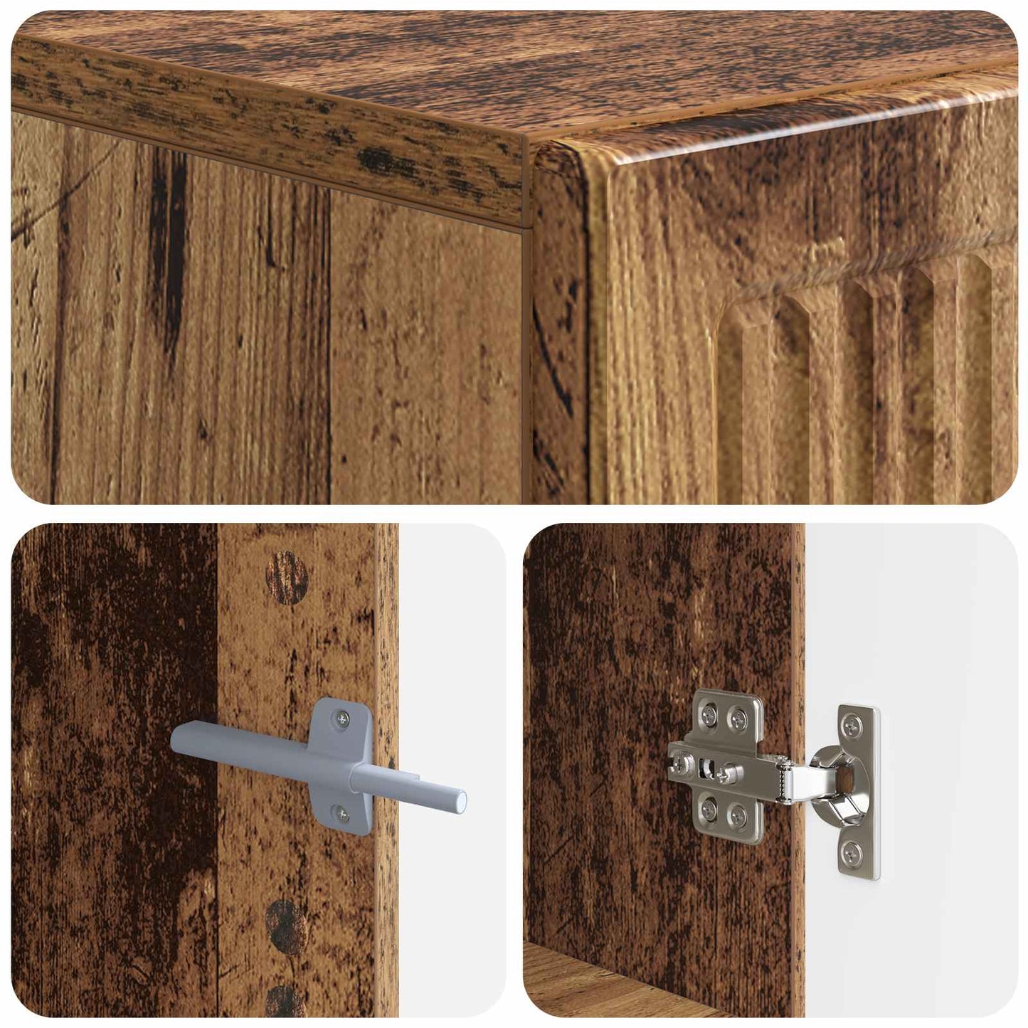 TV Cabinet Old Wood Engineered Wood