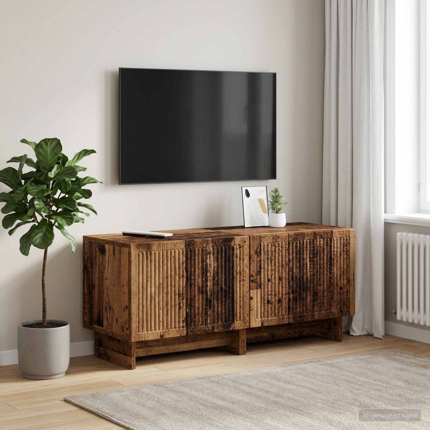 TV Cabinet Old Wood Engineered Wood