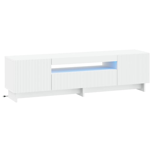 LED TV Cabinet White Engineered Wood