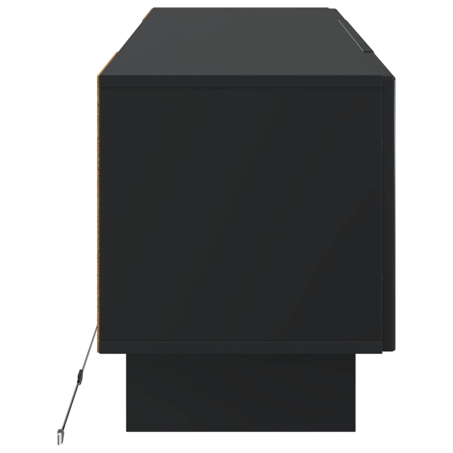 LED TV Cabinet Black Engineered Wood
