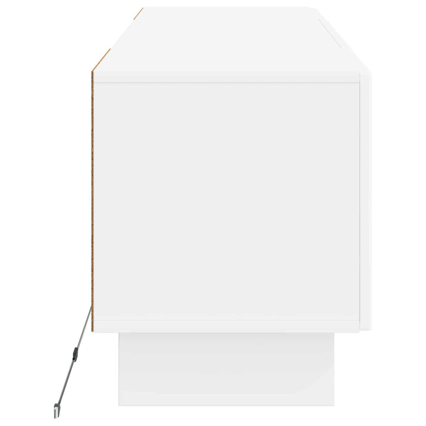 LED TV Cabinet High Gloss White Engineered Wood