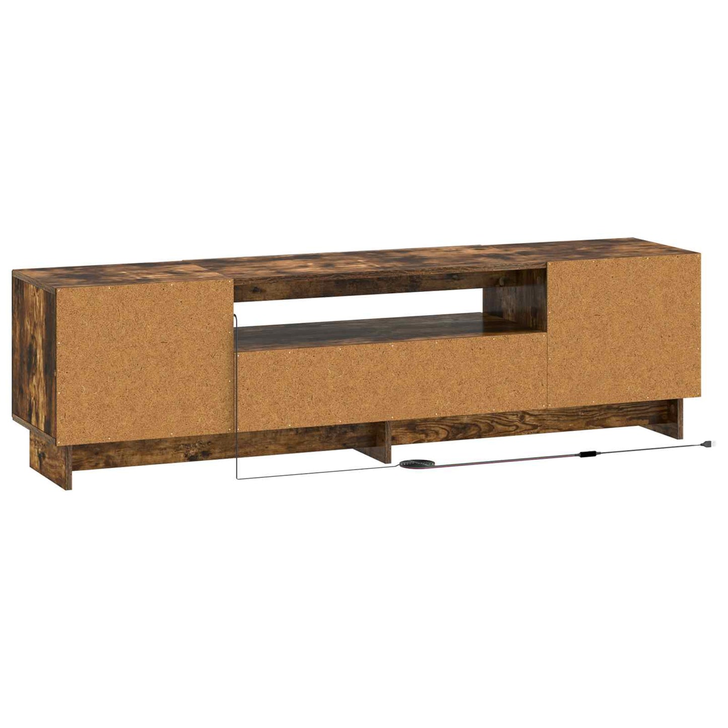 LED TV Cabinet Smoked Oak Engineered Wood