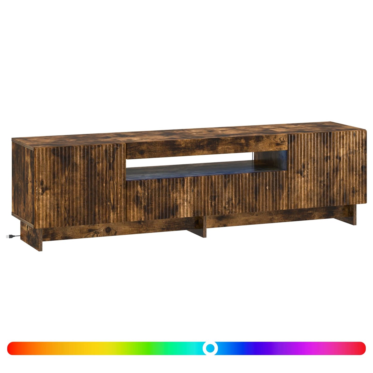 LED TV Cabinet Smoked Oak Engineered Wood