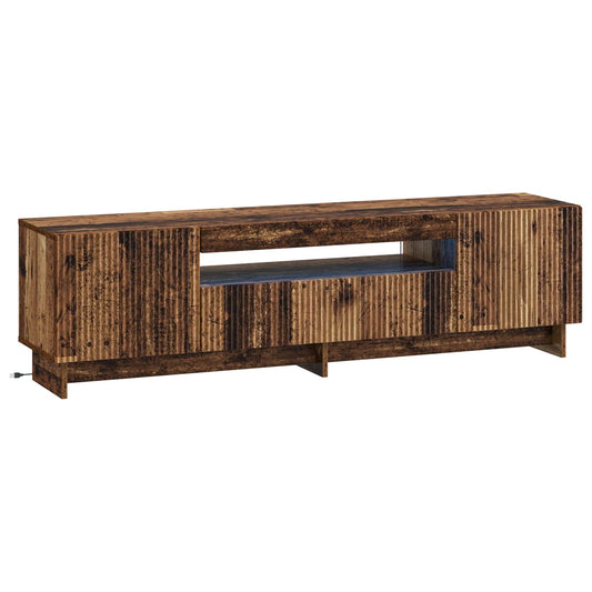 LED TV Cabinet Old Wood Engineered Wood
