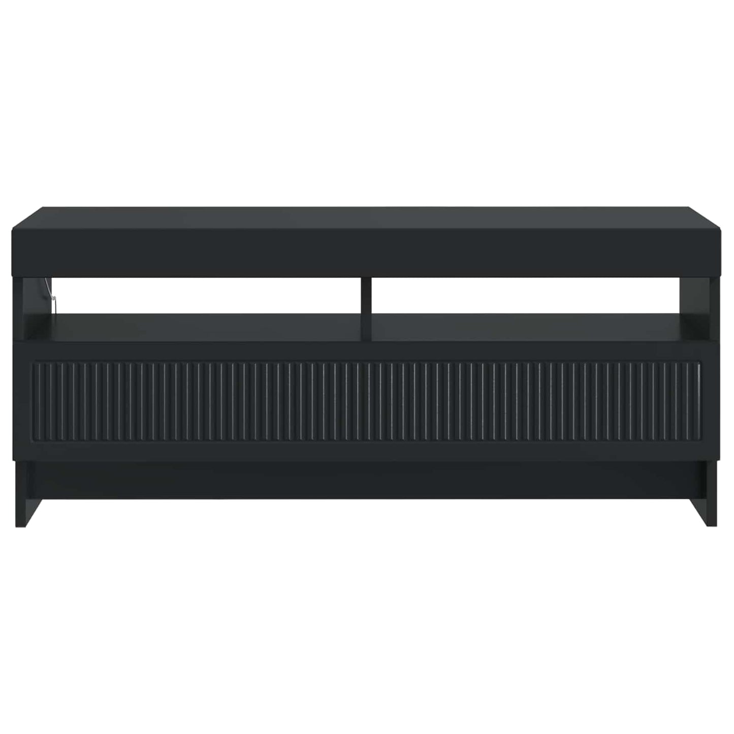 LED TV Cabinet Black Engineered Wood