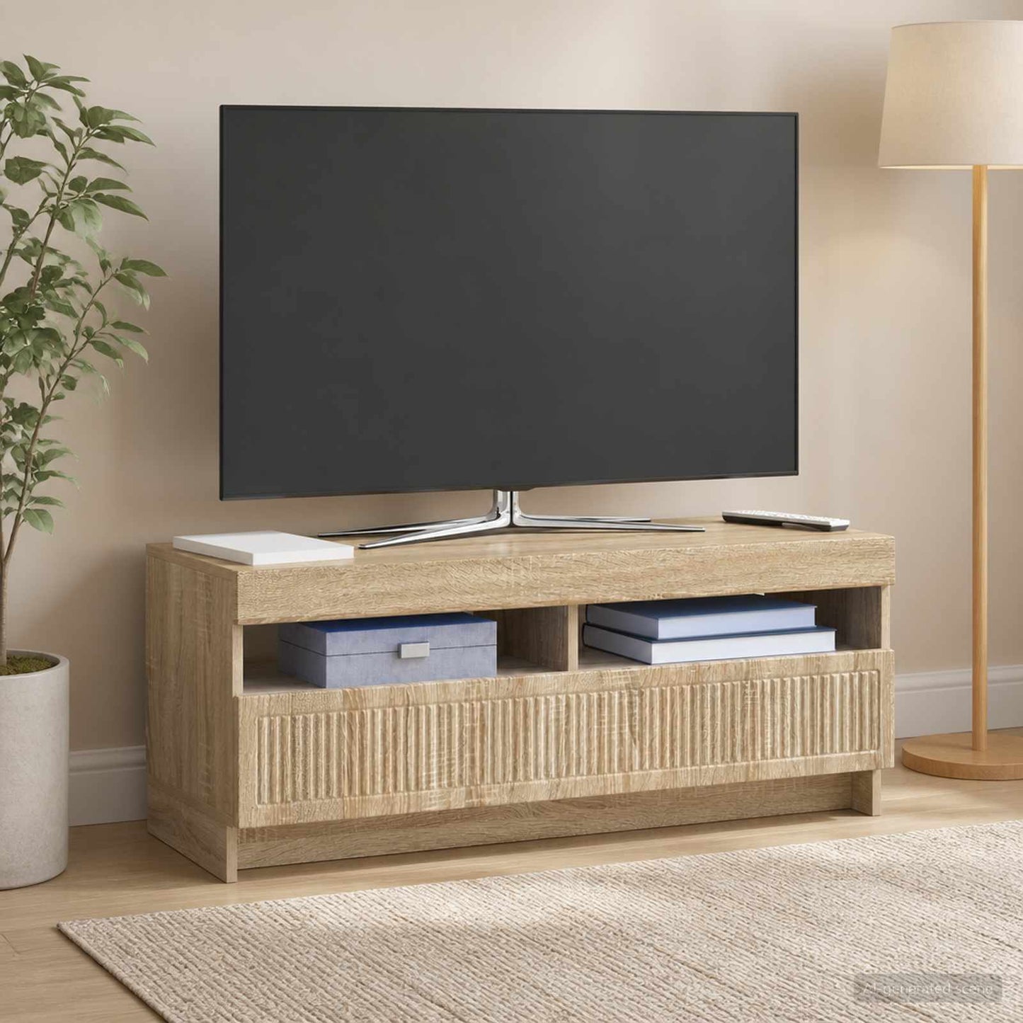 LED TV Cabinet Sonoma Oak Engineered Wood