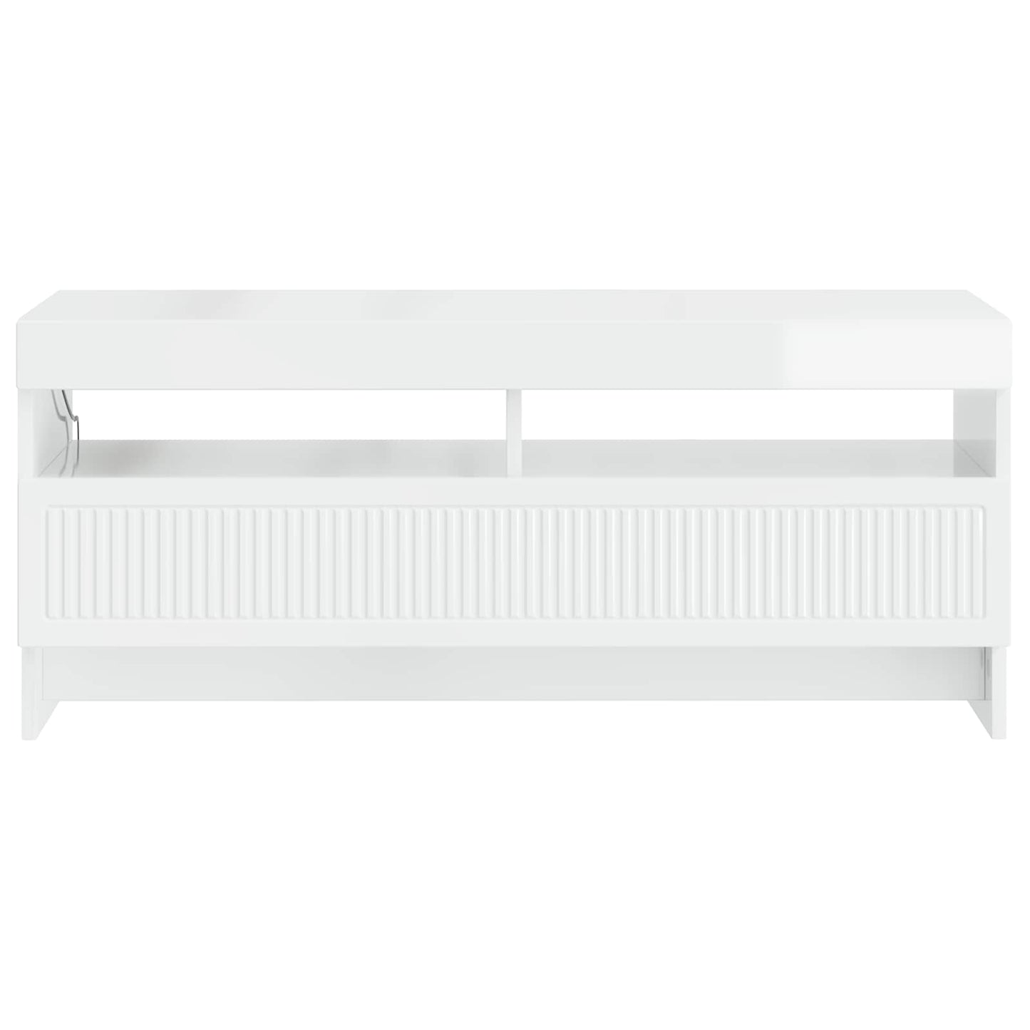 LED TV Cabinet High Gloss White Engineered Wood